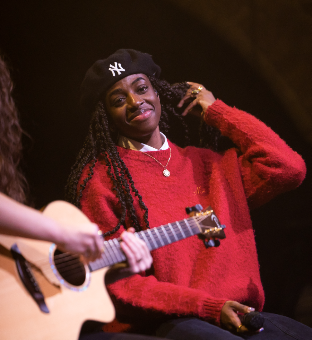 Cat Burns on stage at Digital Upfronts